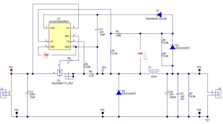 PMP22557适用于电动摩托车 BMS 应用的高压降压转换器参考设计 PMP22557适用于电动摩托车 BMS 应用的高压降压转换器参考设计