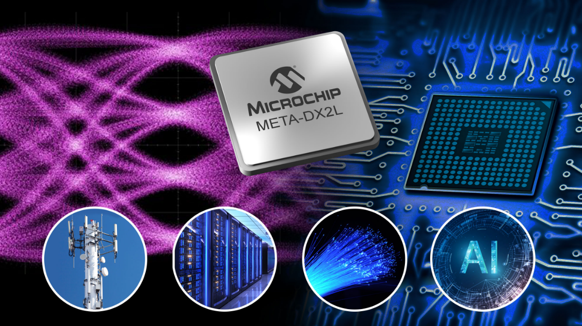 Microchip推出业界最紧凑的1.6T以太网PHY——META-DX2L Microchip推出业界最紧凑的1.6T以太网PHY——META-DX2L