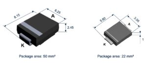 意法半导体首款采用微型SMB Flat封装的1,500 W TVS二极管SMB15F已经通过认证
