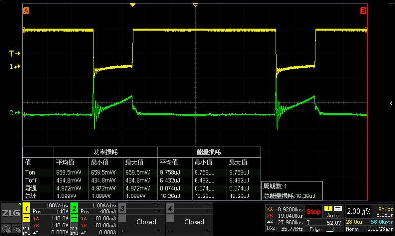 ZDS5054A示波器电源分析功能评测