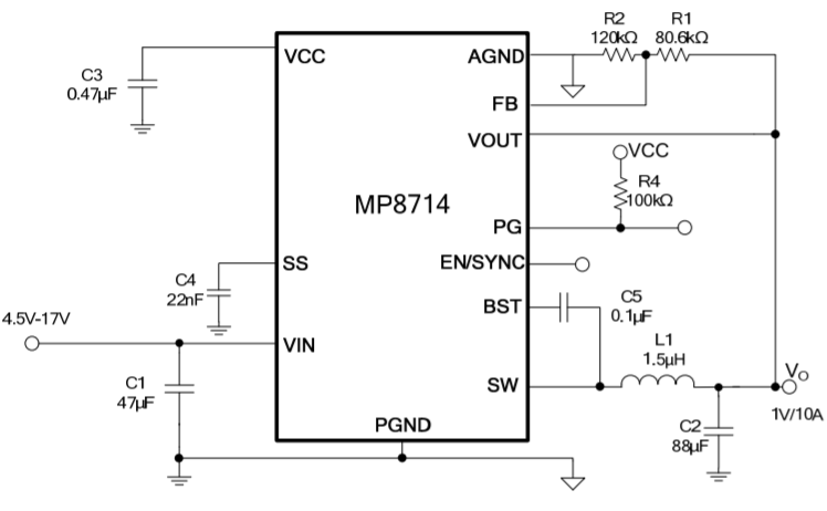 高频同步整流降压开关变换器