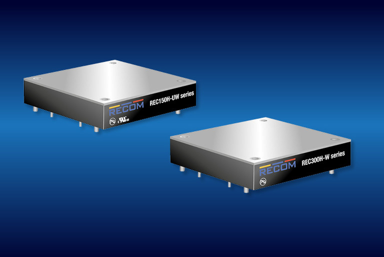 RECOM推出新型150W和300W半砖DC/DC转换器