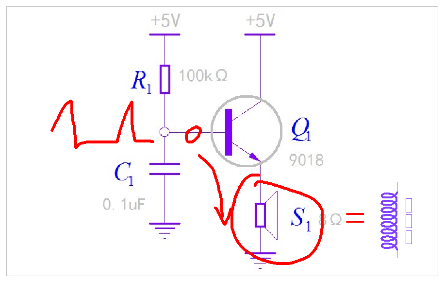 奇怪的扬声器振荡电路