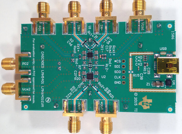 TIDA-00654 级联式 LMH5401 与 LMH6401 参考设计
