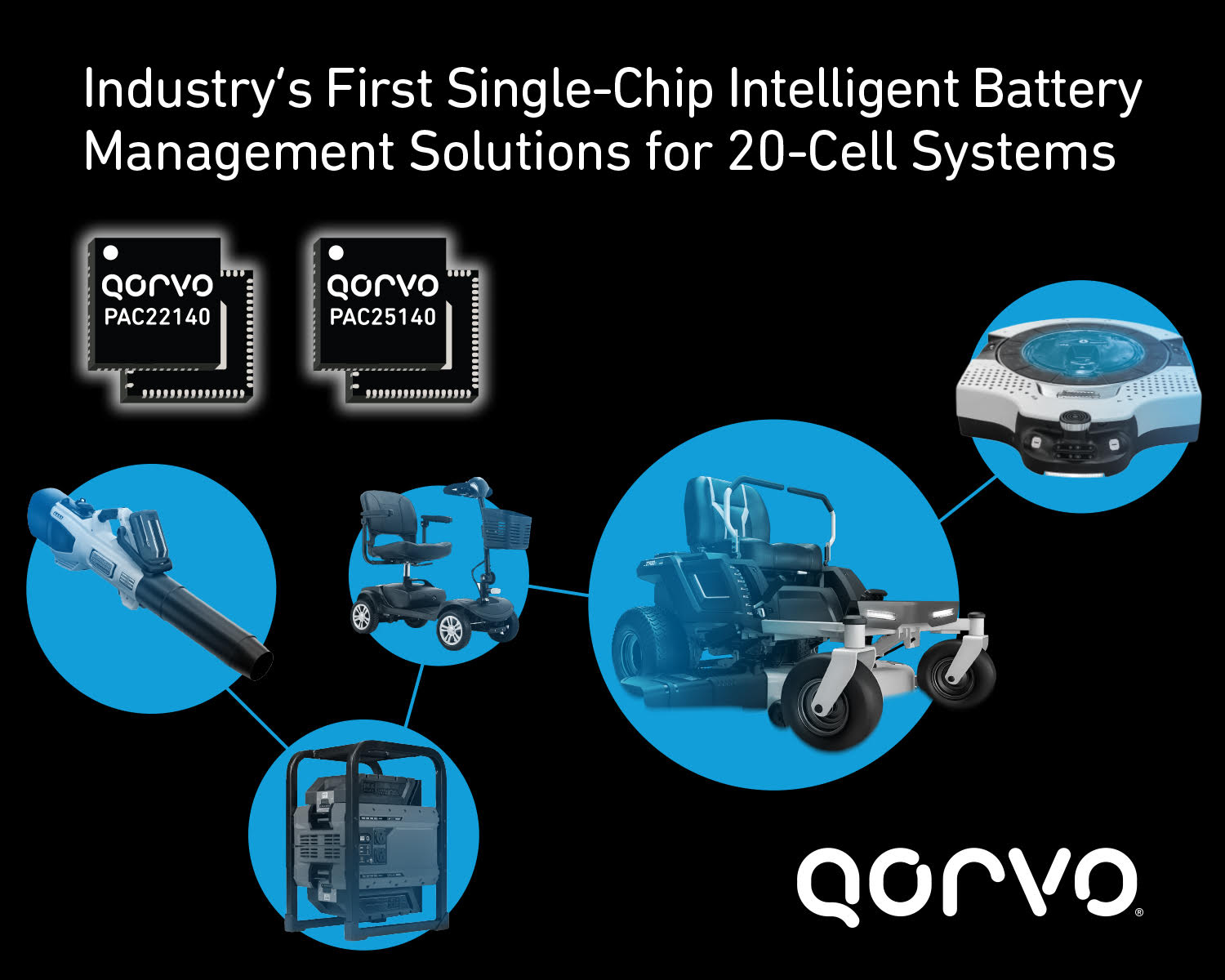 Qorvo推出首款 20 单元智能电池管理单芯片解决方案 Qorvo推出首款 20 单元智能电池管理单芯片解决方案