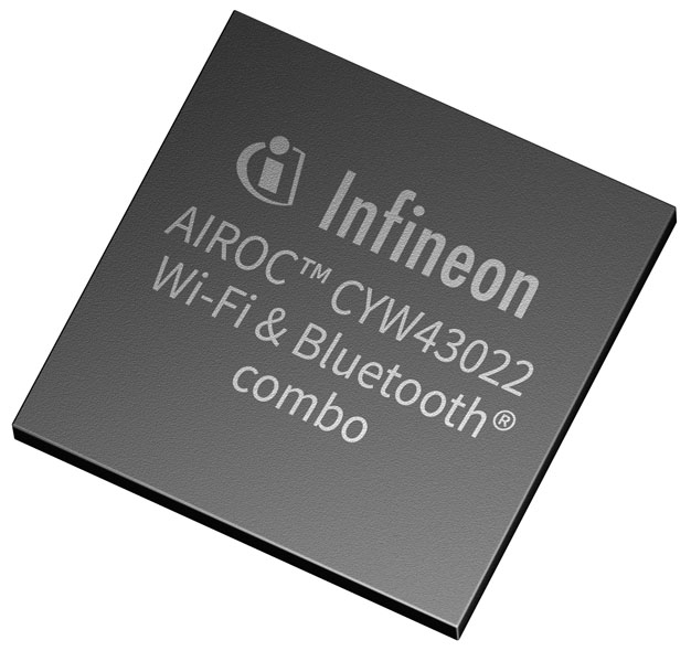 英飞凌推出 AIROC™ CYW43022 Wi-Fi 5和蓝牙® 二合一产品