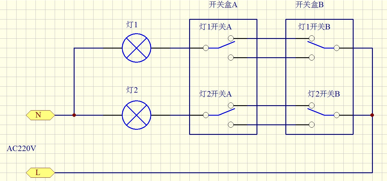 双控开关电路的三种接线法介绍