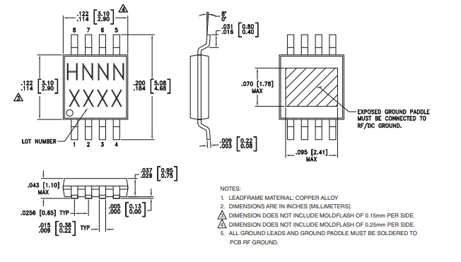 HMC346MS8GETR原理图各脚功能电路原理、引脚图及功能