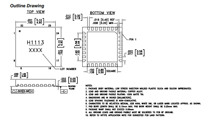 HMC1113LP5ETR变频器功能电路原理以及引脚图资料