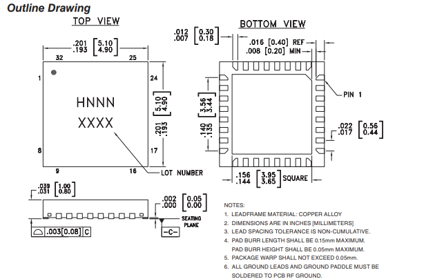 HMC584LP5ETR功能电路原理以及引脚图资料