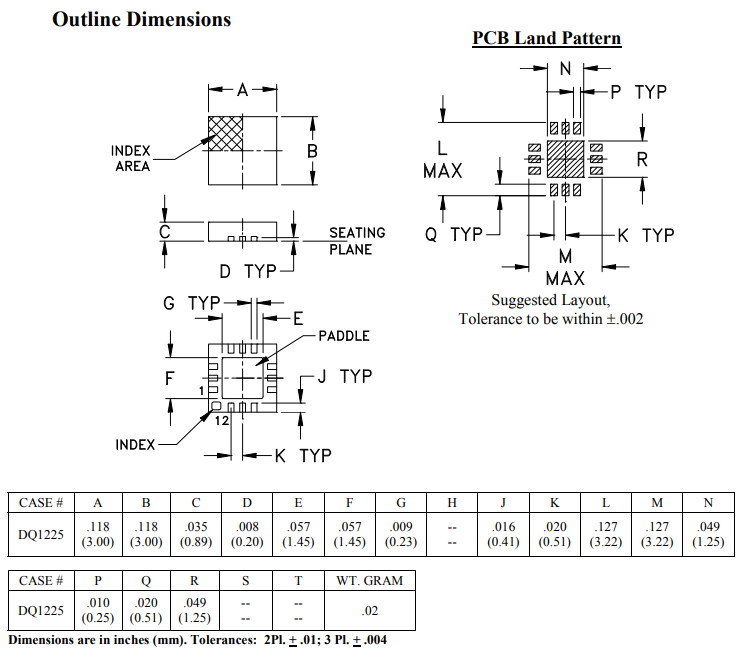 LHA-83W+射频放大器功能特性以及引脚图
