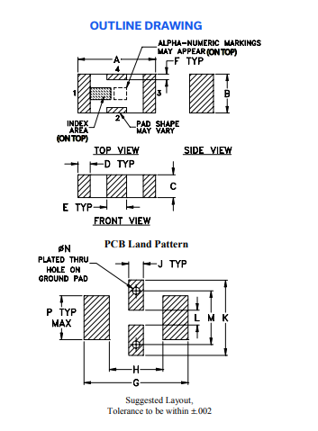 LFCN-2400+滤波器功能特性以及引脚图