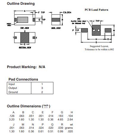 BFCN-5151+带通滤波器的功能及特性引脚图