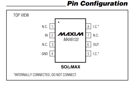 MAX6133AASA50+T低功耗、低压差基准电压源的功能分析 MAX6133AASA50+T低功耗、低压差基准电压源的功能分析