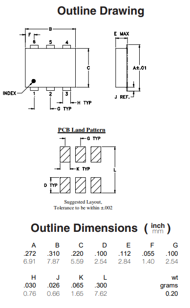 ADE-1MHW+双平衡混频器特性及引脚图