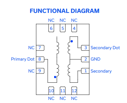 MTX2-133+射频变压器的功能特性、引脚图及代替型号