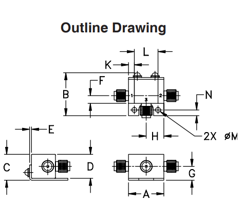 ZX10-2-222-S+射频功分器的功能特性、引脚图及代替型号