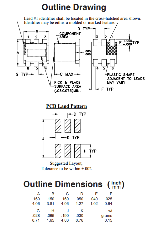 TCP-2-25+功分器的参数特性及引脚图