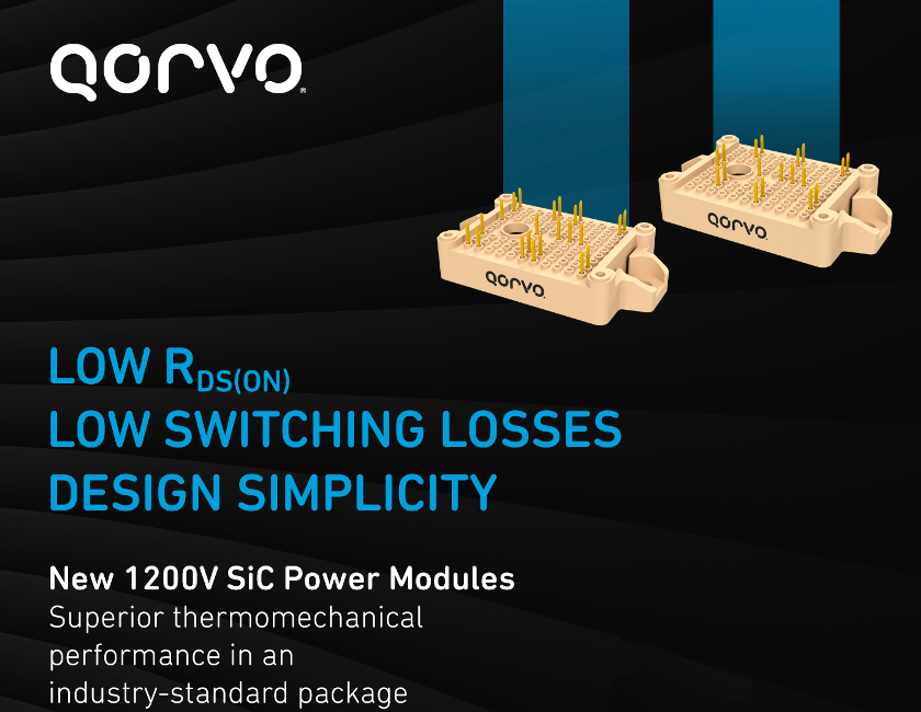 Qorvo® 推出紧凑型 E1B 封装的 1200V SiC 模块