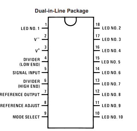 LM3915单片集成电路的概述、特点及引脚图资料