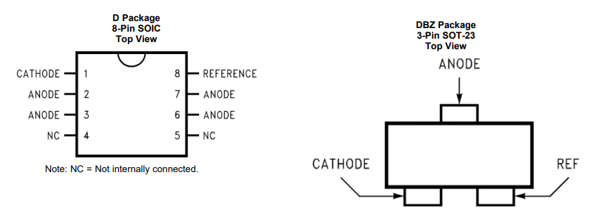 德州仪器LM431并联稳压器的概述、特点及引脚图 德州仪器LM431并联稳压器的概述、特点及引脚图