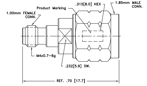 10F-185M+射频直通适配器的概述及特点