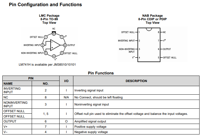 LM741运算放大器的概述及特性分析