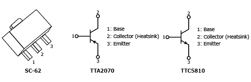 东芝推出两款双极型晶体管——TTA2070和TTC5810 东芝推出两款双极型晶体管——TTA2070和TTC5810