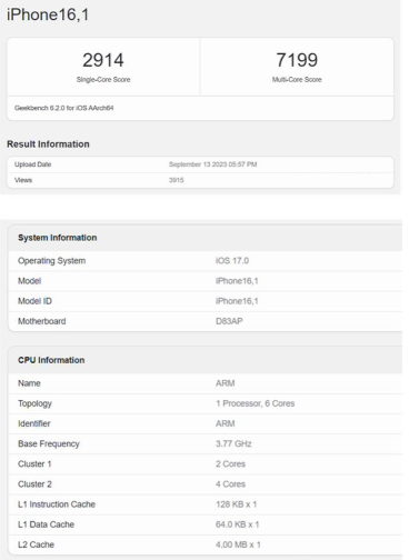 苹果A18 Pro测试结果出炉:CPU单核性能比A17 Pro提升17% 苹果A18 Pro测试结果出炉:CPU单核性能比A17 Pro提升17%