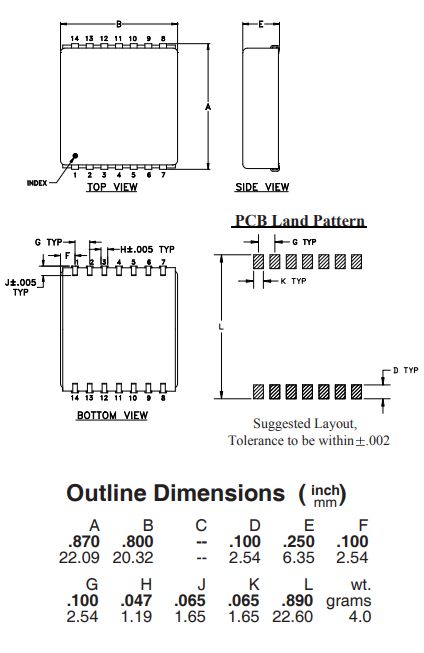 【MINI】JCBP-290+带通滤波器芯片中文资料