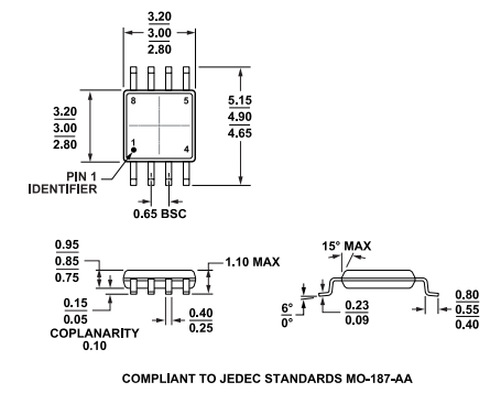 【ADI(亚德诺)】ADR3650BRMZ-R7低功率高精度基准电压源的中文资料