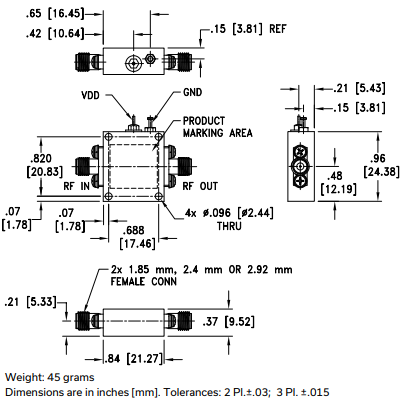 【MINI】ZVA-503GX+宽带放大器的中文资料
