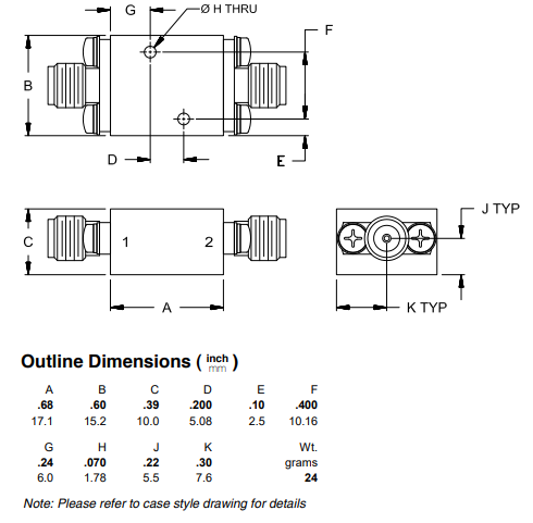 【MINI】ZHFG-K2750+高通滤波器的中文资料