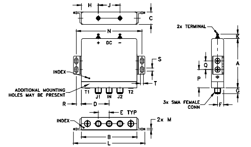 MSP2TA-18-12BM+射频开关的规格参数、特性应用及尺寸图