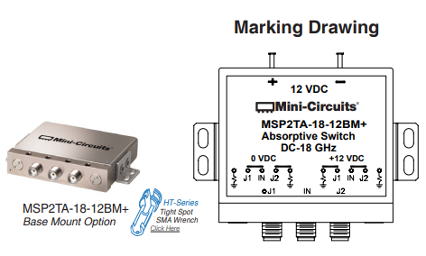 MSP2TA-18-12BM+射频开关的规格参数、特性应用及尺寸图