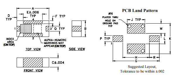 BFCN-2450+滤波器的规格参数、特性应用及外观尺寸