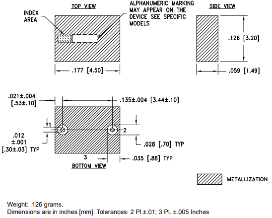 BFHK-1982+带通滤波器的规格参数、特性应用及尺寸图