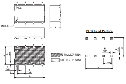 SXBP-27R5+带通滤波器的规格参数、特性应用及尺寸图