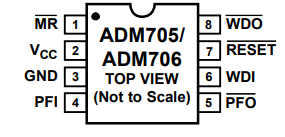ADM706PARZ微处理器监控电路的规格参数、特性应用及引脚图
