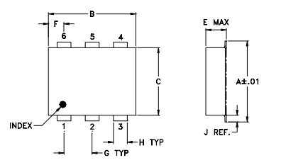 ADT1-6T+射频变压器的规格参数、特性应用及尺寸图