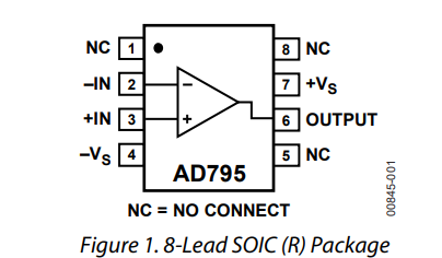 AD795JR运算放大器的规格参数、特性应用及引脚图 AD795JR运算放大器的规格参数、特性应用及引脚图