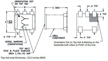 TC1-1TX+射频变压器的规格参数、特性应用及尺寸图