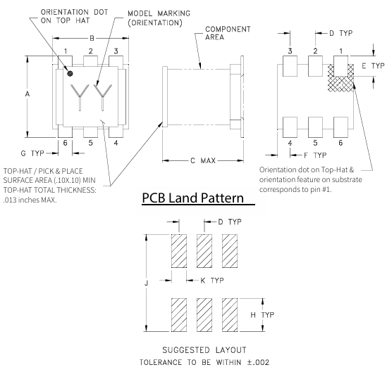TCM1.5-63WX+射频变压器的规格参数、特性应用及尺寸图 TCM1.5-63WX+射频变压器的规格参数、特性应用及尺寸图
