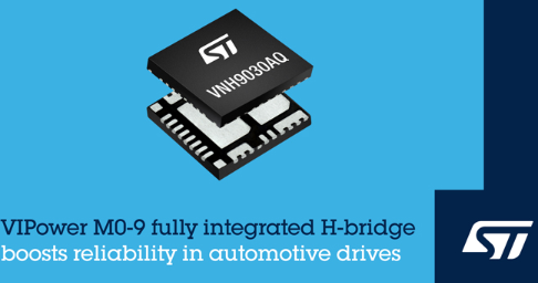 意法半导体推出VNH9030AQ集成化全桥直流电机驱动器 意法半导体推出VNH9030AQ集成化全桥直流电机驱动器