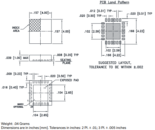 PMA4-6263LN+低噪放大器的规格参数、特性应用及尺寸图