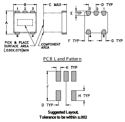 TC4-1TG2+射频变压器的规格参数、特性应用及尺寸图