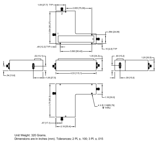 ZVDP-902-252-S+同轴腔双工器的规格参数、特性应用及尺寸图 ZVDP-902-252-S+同轴腔双工器的规格参数、特性应用及尺寸图