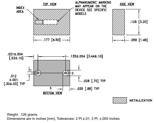 BFHK-5001+带通滤波器的规格参数、特性应用及尺寸图