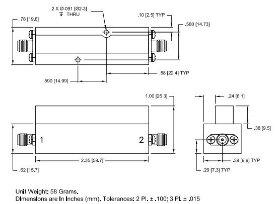 ZVBP-4700-S+滤波器的规格参数、特性及尺寸图