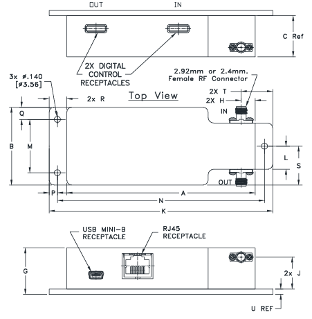 RCDAT-44G-30可编程衰减器的特性应用及尺寸图 RCDAT-44G-30可编程衰减器的特性应用及尺寸图
